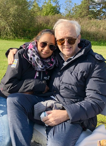 Sandra och hennes pappa
